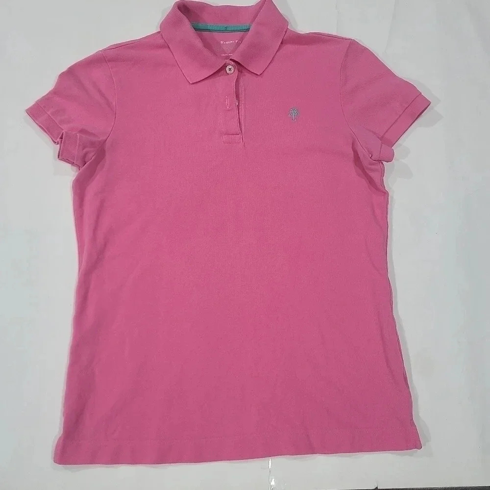 Lilly Pulitzer‎ XS Women Pink Resort Fit Short Sleeve Collared Golf Polo Shirt